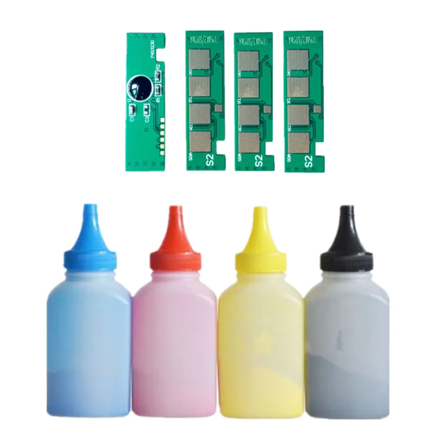4 X Ricarica Toner A Colori In Polvere + 4Chip, Cartuccia Di Toner Clt406S Per La Ricarica Di Samsung, La Ricarica, La Polvere Di Toner A Colori, La R