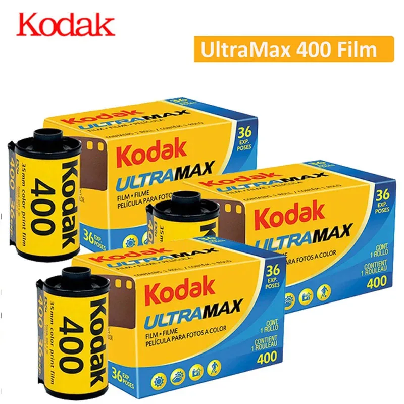 3 Rotoli Kodak Ultramax 400 Nuova Stampa A Colori 135-36 35Mm Film 36 Esposizioni Kodak Film Photo Paper Per Fotocamera Ektar H35 M35 / M38