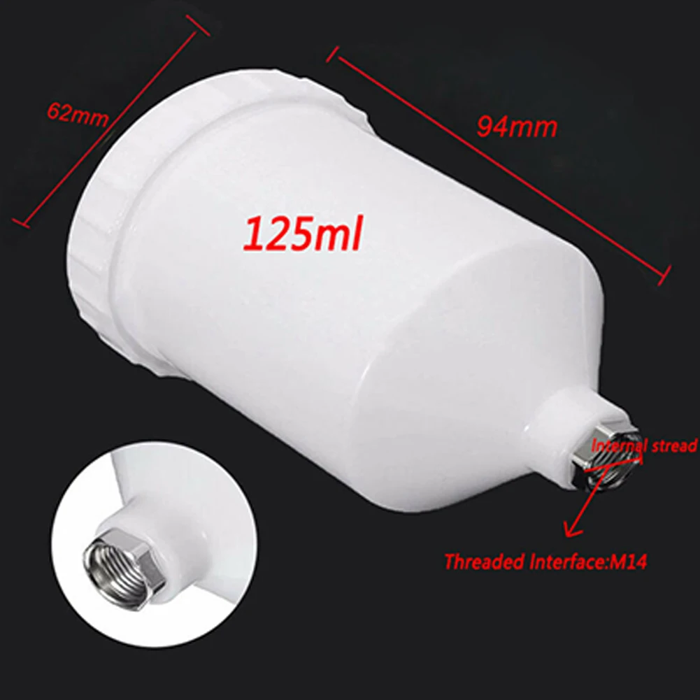 Vernice Di Plastica Da 125Ml Per H-2000 R-100 Hvlp Spray Paint Tool Sprayer Cup Manuale Mini Spray Paint Cup Pot Accessorio Pneumatico Per Utensili