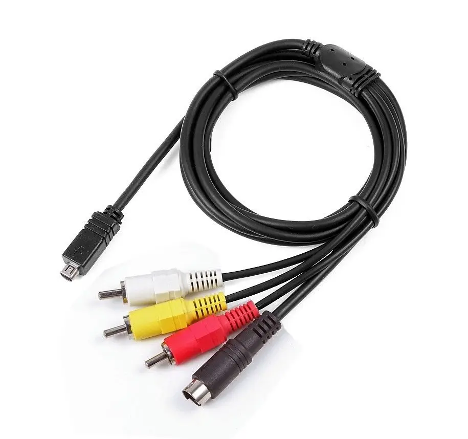 Av A/V Audio Video Cavo Tv-Out Cavo Di Piombo Per Sony Handycam Hdr-Sr1/E Dcr-Hc30/E
