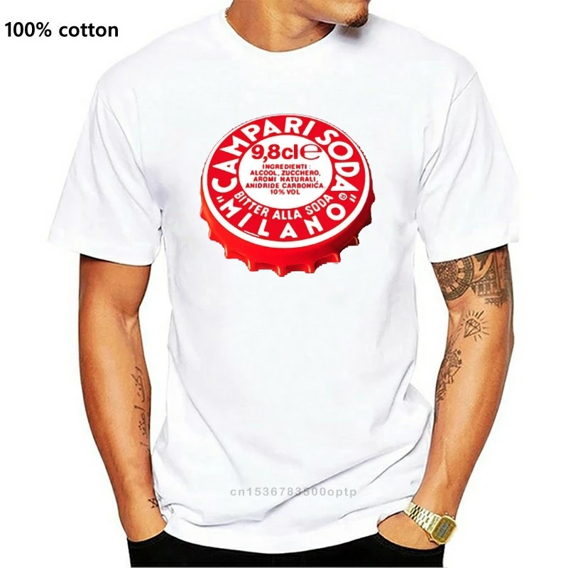 Maglietta Unisex Colorata Campari Soda Cap Drink Barista