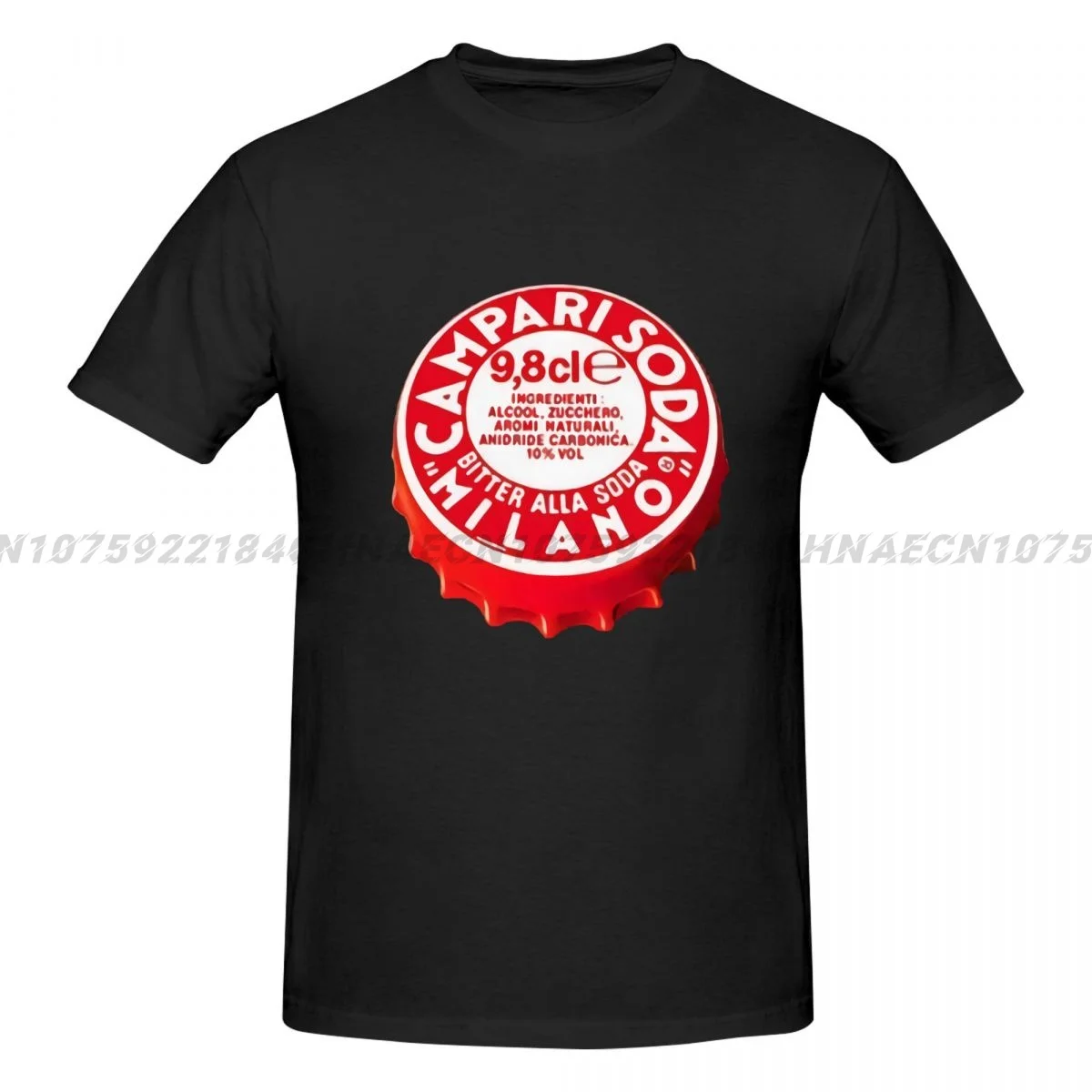 Maglietta Unisex Colorata Campari Soda Cap Drink Bartender