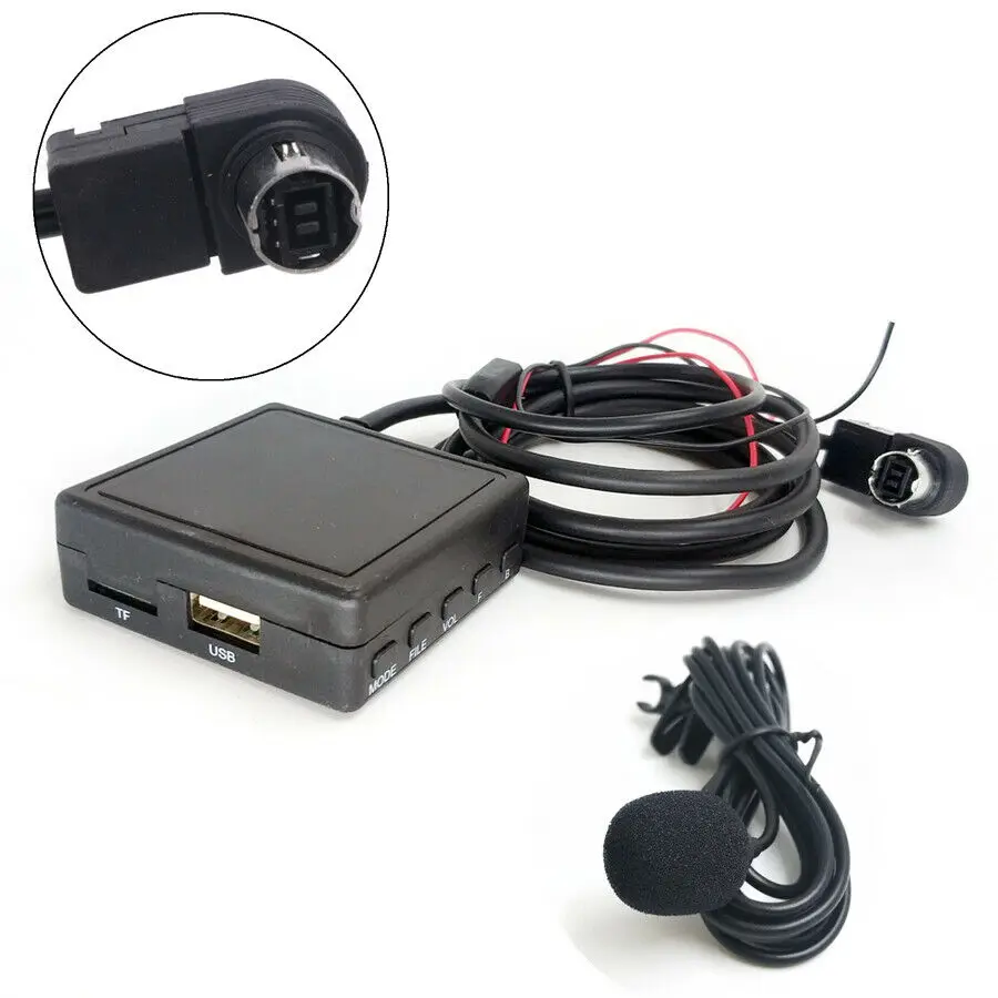 Nuovo Bluetooth Aux Usb Cavo Adattatore Audio Mic Per Alpine Ai-Net Jvc Ks-U58 Pd100 U57