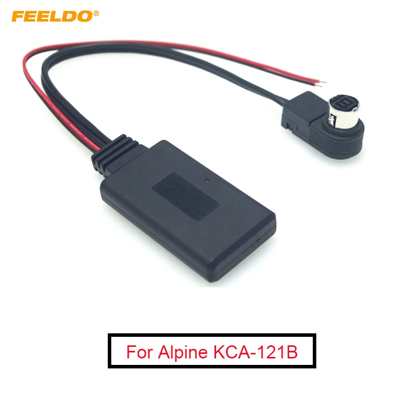Feeldo 4Pcs Car Audio Modulo Senza Fili Di Bluetooth Music Receiver Aux Adattatore Per Alpine 121B 9857 9886 117 Radio Aux Cavo