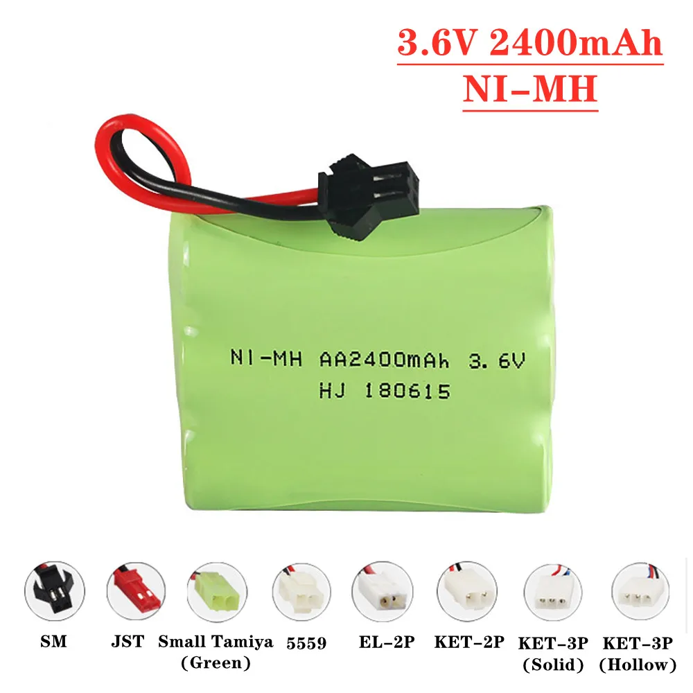 2 Pz/Lotto Ni-Mh Aa 2800Mah 3.6V Batteria Per Rc Toy Car Tank Train Robot Gun Parts Rc Boats 3.6V Batteria Ricaricabile