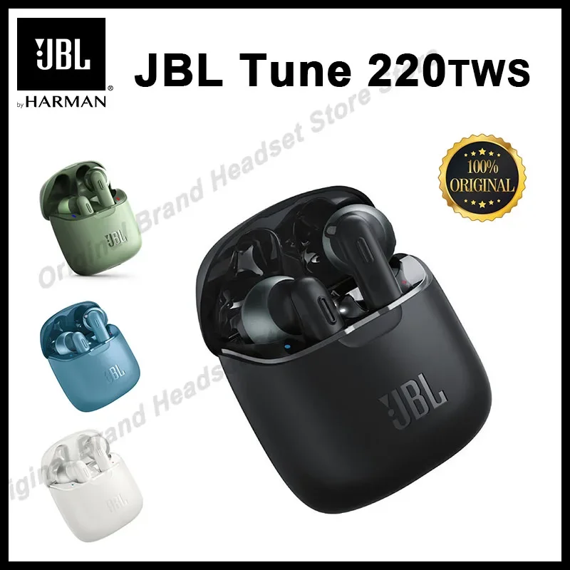 Originale Jbl Tune 220Tws Auricolari Wireless True Bluetooth Auricolari Stereo Cuffie Con Suono Basso Cuffie Jbl T220Tws Con Microfono