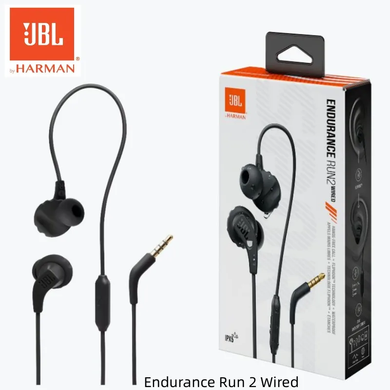 Cuffie Intrauricolari Sportive Cablate Impermeabili Al 100% Originali Jbl Endurance Run 2