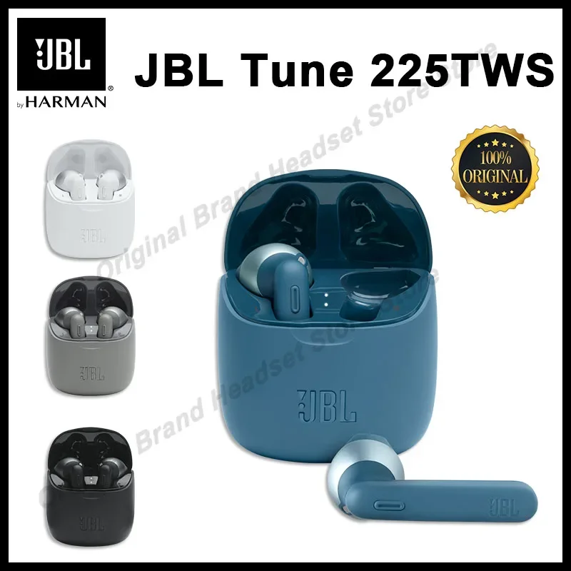 Originale Jbl Tune 225Tws True Wireless Bluetooth Cuffie Auricolari Stereo Bass Sound Auricolari Auricolare Jbl T225Tws Con Microfono