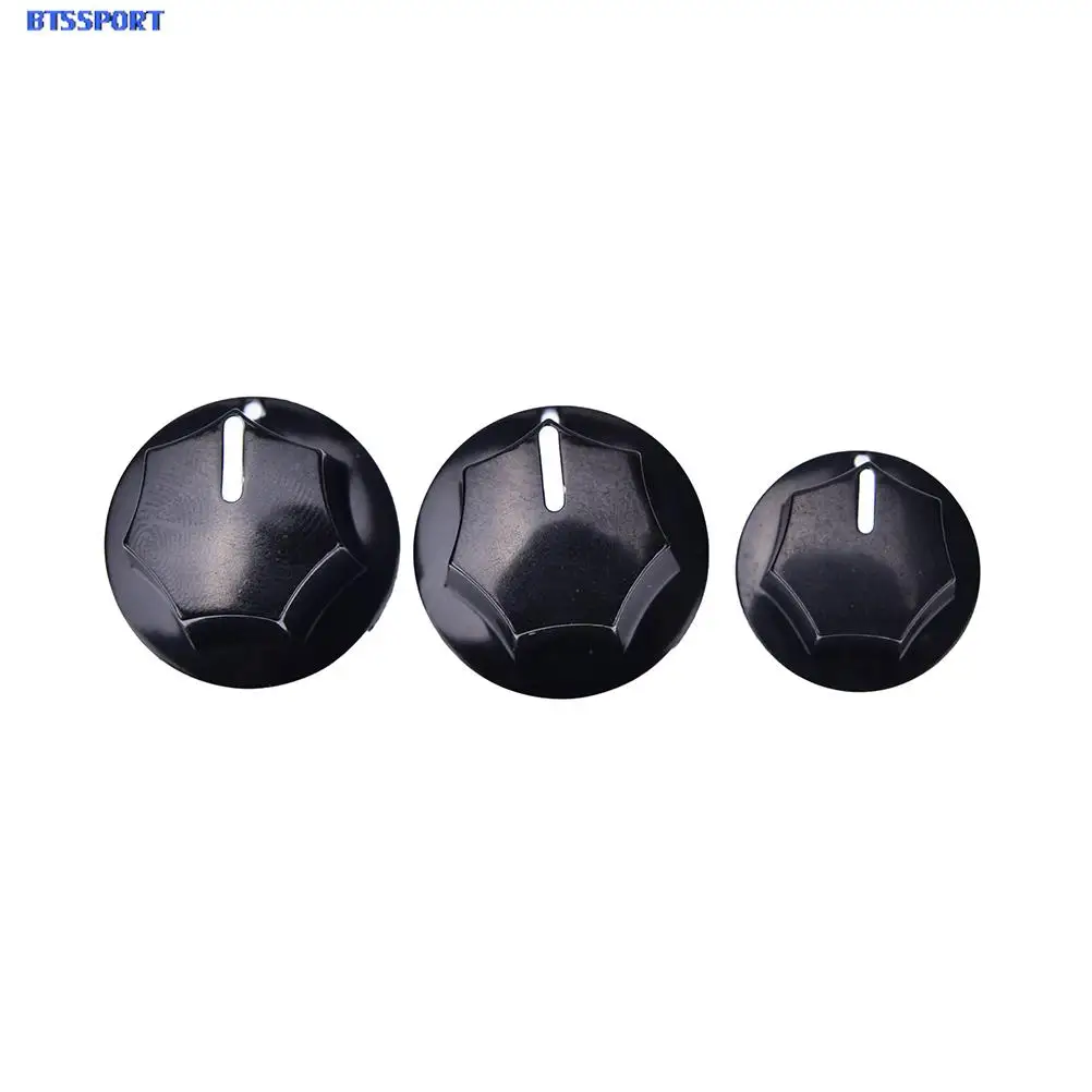 3 Pezzi Amp Volume Tone Control Manopole Plasti Black Vintage Style Jazz Bass Guitar Accessori