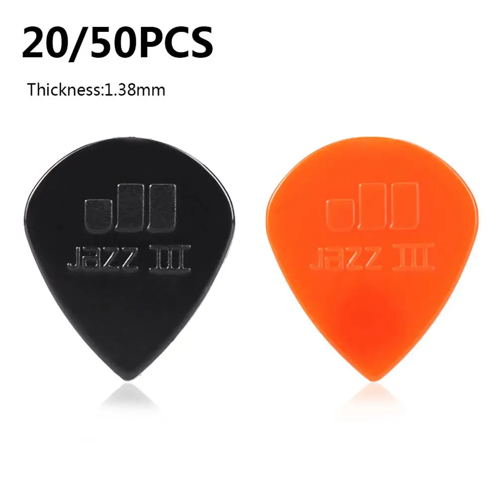 20/50Pcs Alice Guitar Basso Elettrico Acustico, Music Pick, Nylon Jazz Iii Guitar Picks Punta Affilata 1.38Mm/0,05 Pollici