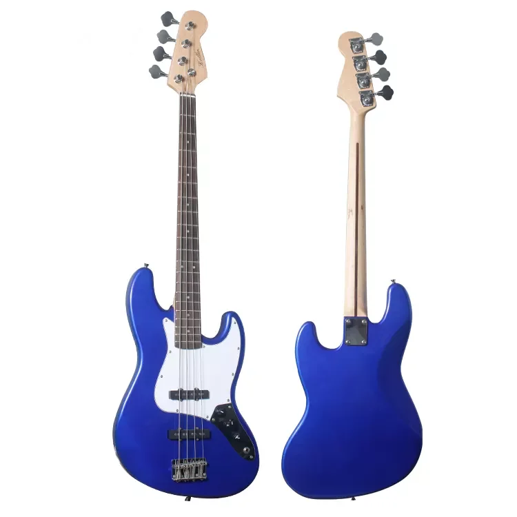 4 Corde Jazz Basso Elettrico Alder Body 24 Tasti Basso Elettrico Prezzo Colore Blu