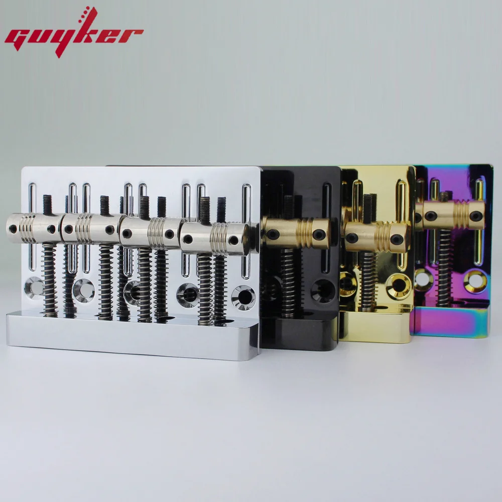 Guyker 4 String High Mass Bass Bridge Con Selle In Ottone Lavorate A Cnc Vintage Sostituzione Del Pezzo Posteriore Per Jazz Bass O Precision E