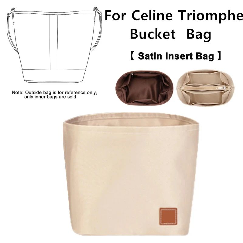Borsa Fodera Interna Organizer Accessorio Adatto Per Celine Triomphe Secchio Inserto In Raso Tasca Espandi Lo Spazio Di Archiviazione Fodera A Forma F