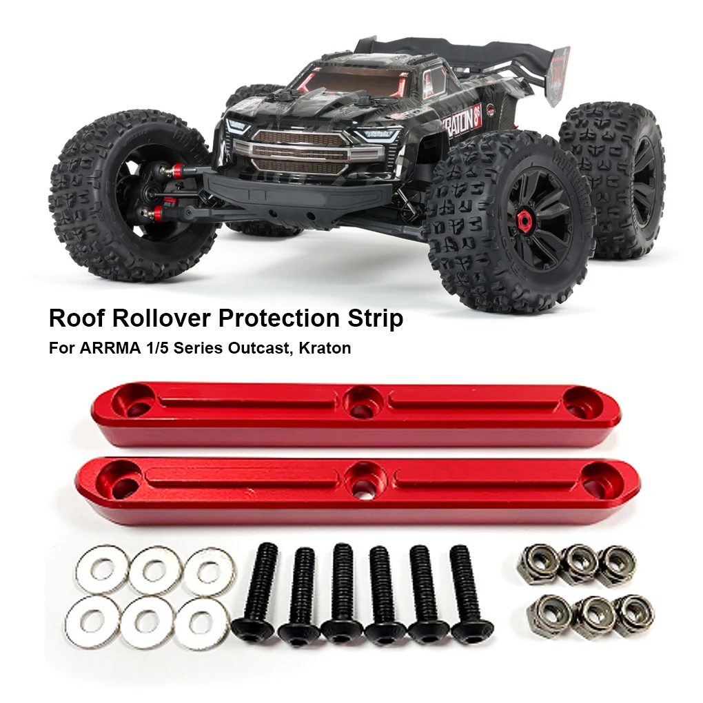 2Pcs Rc Roof Rails In Lega Di Alluminio Rc Body Roof Rails Compatibile Con Arrma 1/5 Outcast Kraton 8S Parti Accessori Di Ricambio