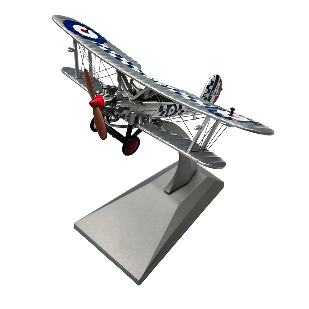 1:72 Scala Wwi British Royal Air Force Bristol Bulldog Biplane Elica Fighter Diecast Metal Plane Aircraft Model Toy