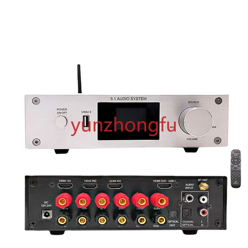 Power 5.1 Amplificatore Di Potenza Home Theater Ac3 Dts Dolby Surround U Disk Fibra Ottica Bluetooth Audio Decoder Amplificatore Hd