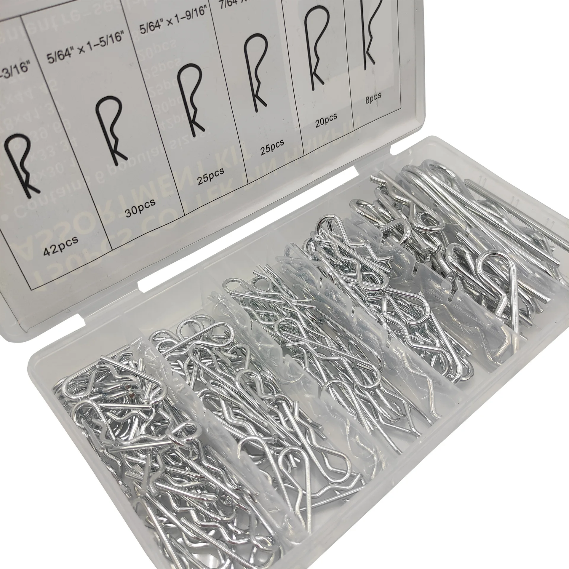 150Pcs Metal R Cotter Pin Set Clip Per Trattore Split Cotter Pin Assortimento Kit Con Scatola Di Immagazzinaggio Per Auto/Camion/Traino/Roulotte/Macch