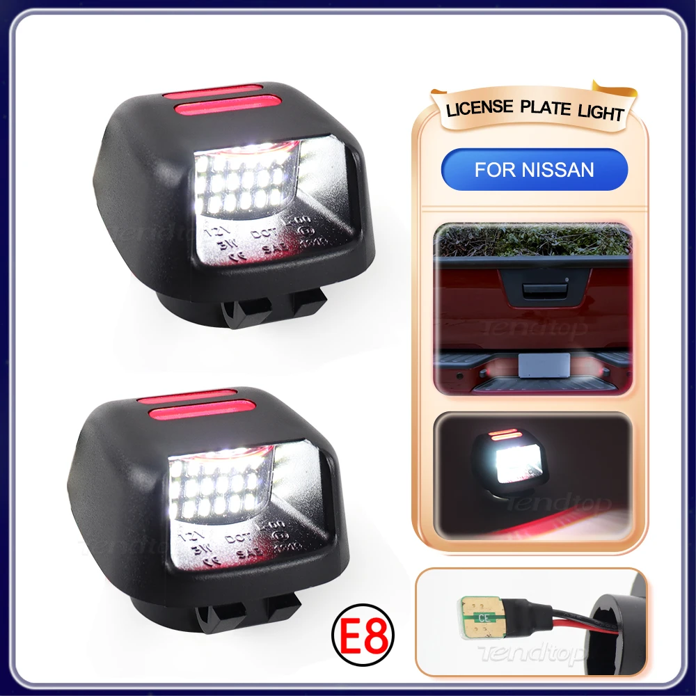 Canbus Full Led Number License Plate Light White For Nissan Navara D40 Frontier Armada Titan Xterra Suzuki License Plate Lights