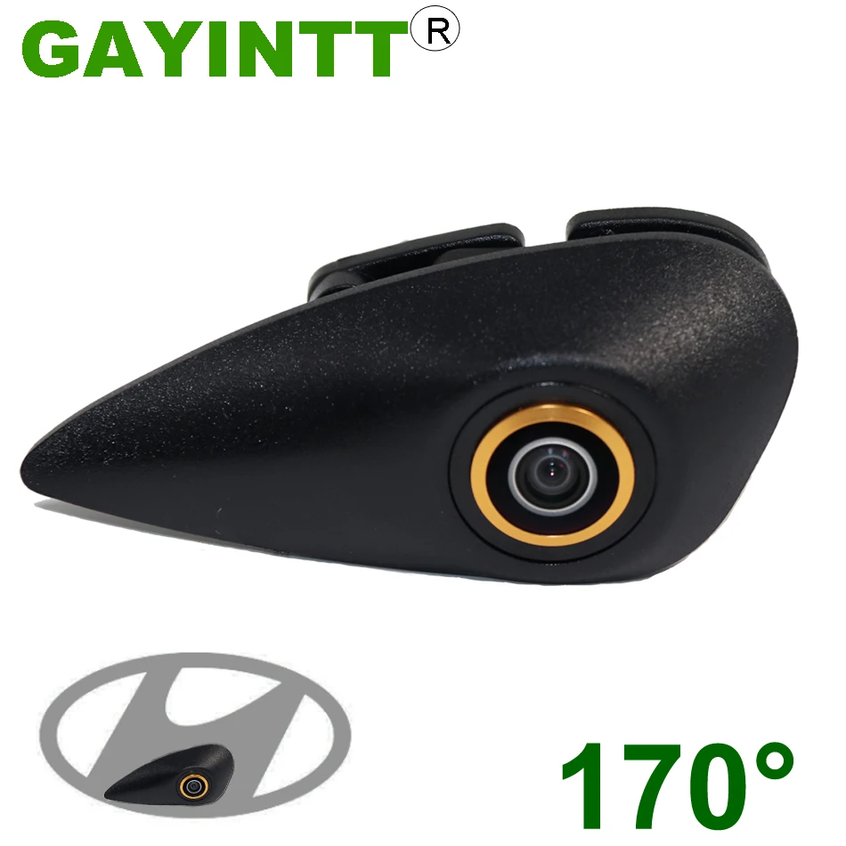 Gayintt 170 ° Veicolo Hd Telecamera Per La Vista Frontale Dell'Auto Per Hyundai Series Logo Mark Obiettivo Fisheye Visione Notturna Ccd Impermeabile