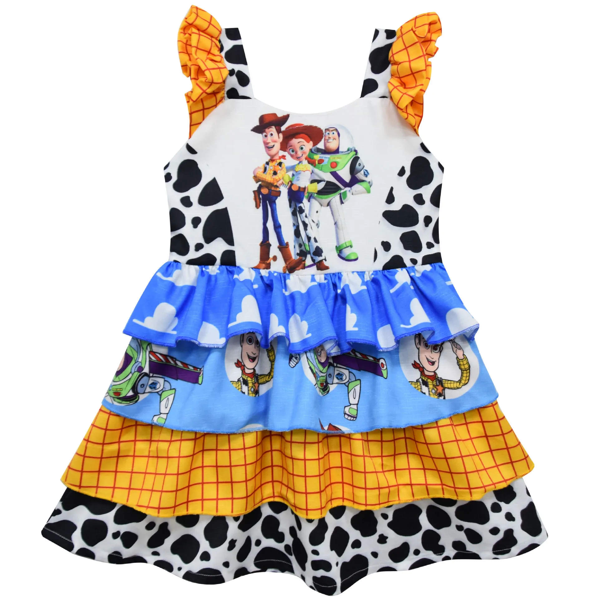 Toy Story Girl Jessie Dress Cartoon Cowgirl Costume Mickey Mouse Clothes Child Buzz Light Year Fancy Dress Frock Minnie Dress