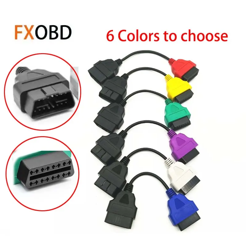 6 Colori Obd2 Car Ecu Scanner Connector Scan Per Fiat Multiecuscan Abs Airbag Can Control Module Adapter Lead Electric Hood Cord