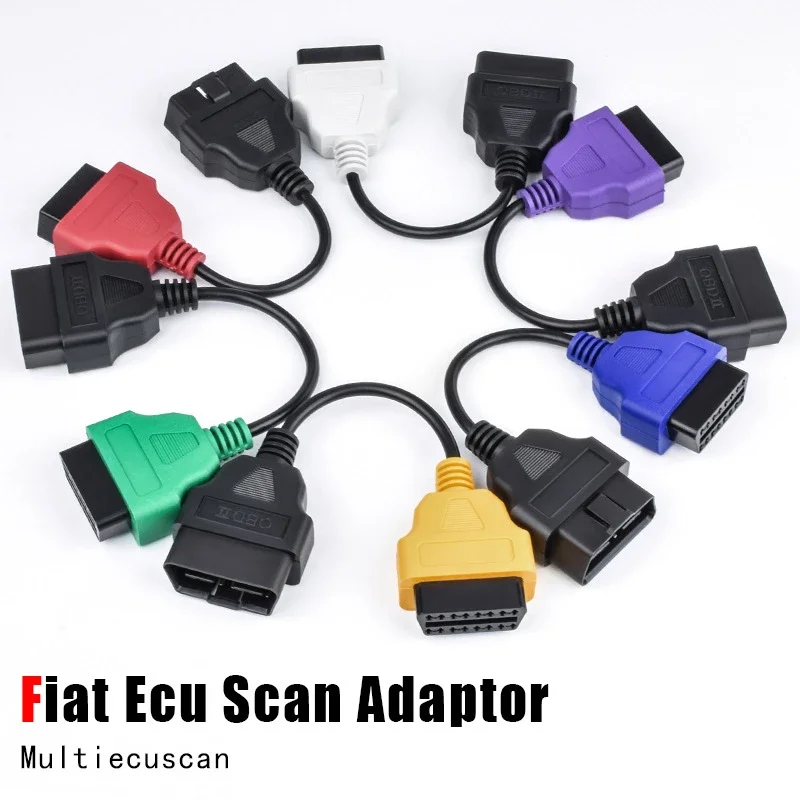 Nuovo Connettore Obd2 Adattatore Ecuscan Multiecuscan Abs Airbag Multi Scan Abs Airbag Obd2 Scanner Cavo Diagnostico Per Fiat Ecu Scan