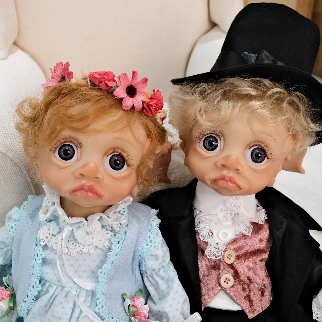 42Cm Reborn Doll Baby Tinky Fairy Elf Doll Molto Cute Baby Girland Boy Girl Handmade Alta Qualità Dettagliata Paint Art Doll