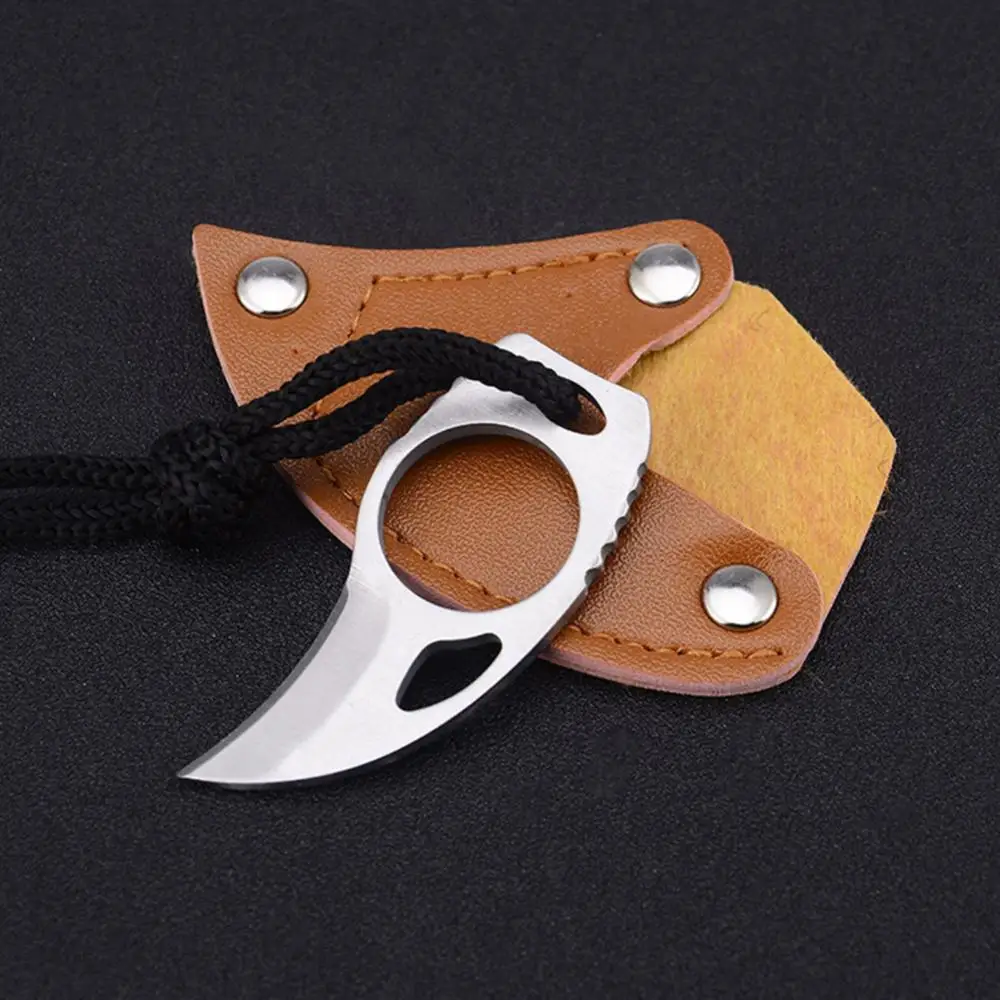 Mini Handmade Combat Claw Karambit Ring Outdoor Camping Handy Multiuso Knife
