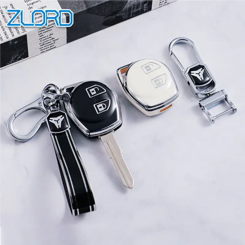 Nuovo Silver Edge Tpu Car Key Case Cover Shell Fob Per Suzuki Swift Grand Liana Sx4 Window Vitara Amagatarai Portachiavi Accessori