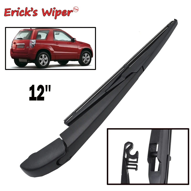 Ener'S Wiper 12 "Kit Spazzola Tergicristallo Posteriore E Braccio Per Suzuki Grand Vitara Mk3 2005 - 2015 Parabrezza Parabrezza Finestra Portellone