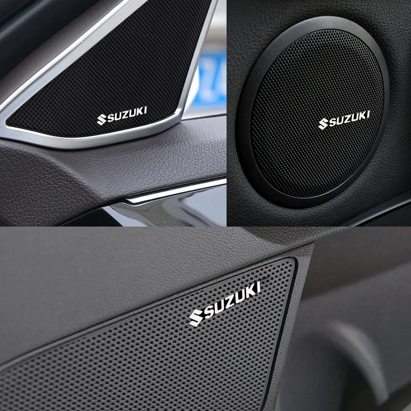 Car 3D Alluminio Audio Decorare Adesivo Distintivo Auto Styling Emblema Decalcomanie Per Suzuki Tools Grand Swift Jimny Vitara Baleno Sx4 Alt