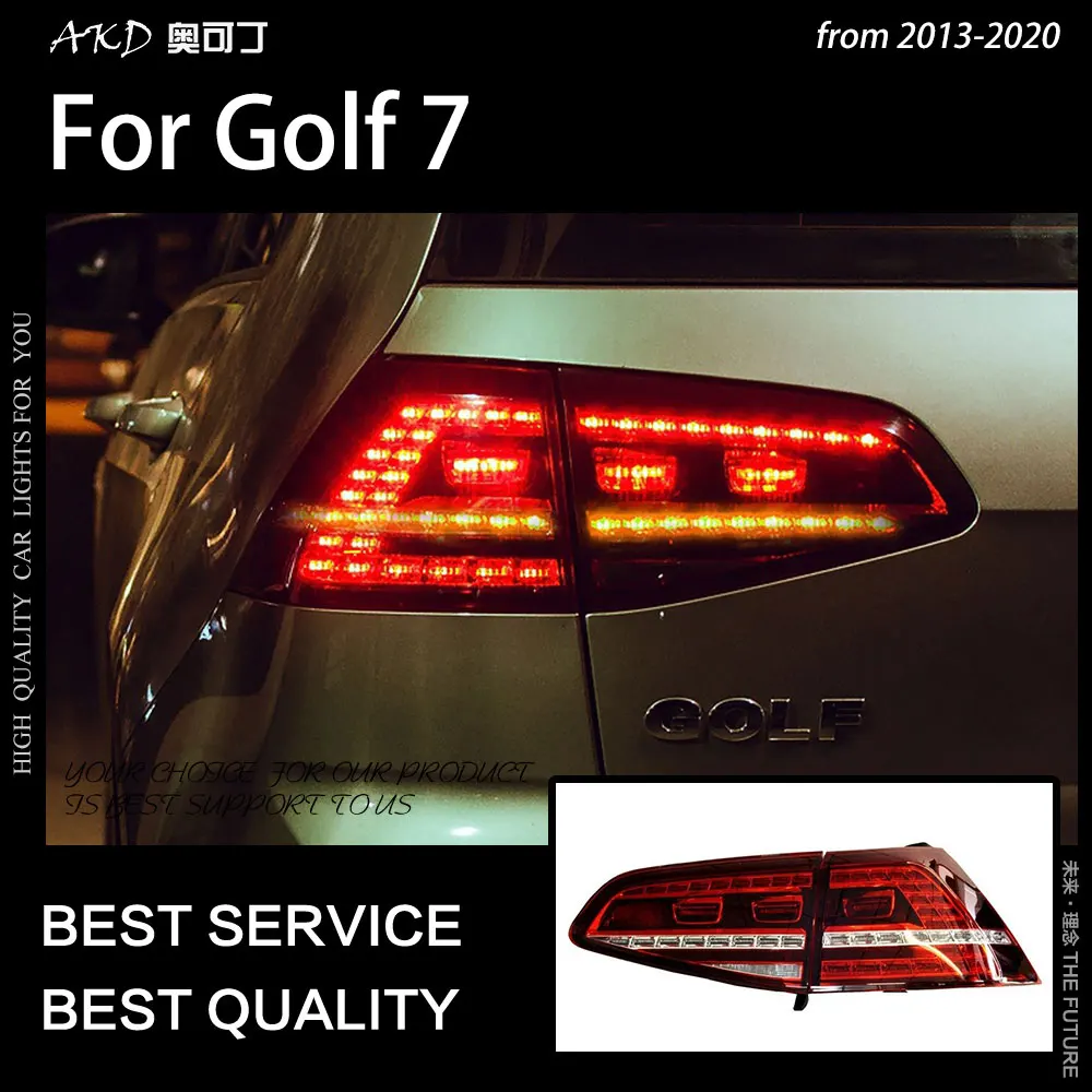 Car Styling Fanale Posteriore Per Vw Golf 7 Fanali Posteriori 2013-2019 Golf 7 Led Fanale Posteriore Golf Mk7 Arresto Posteriore Drl Freno Accessori A