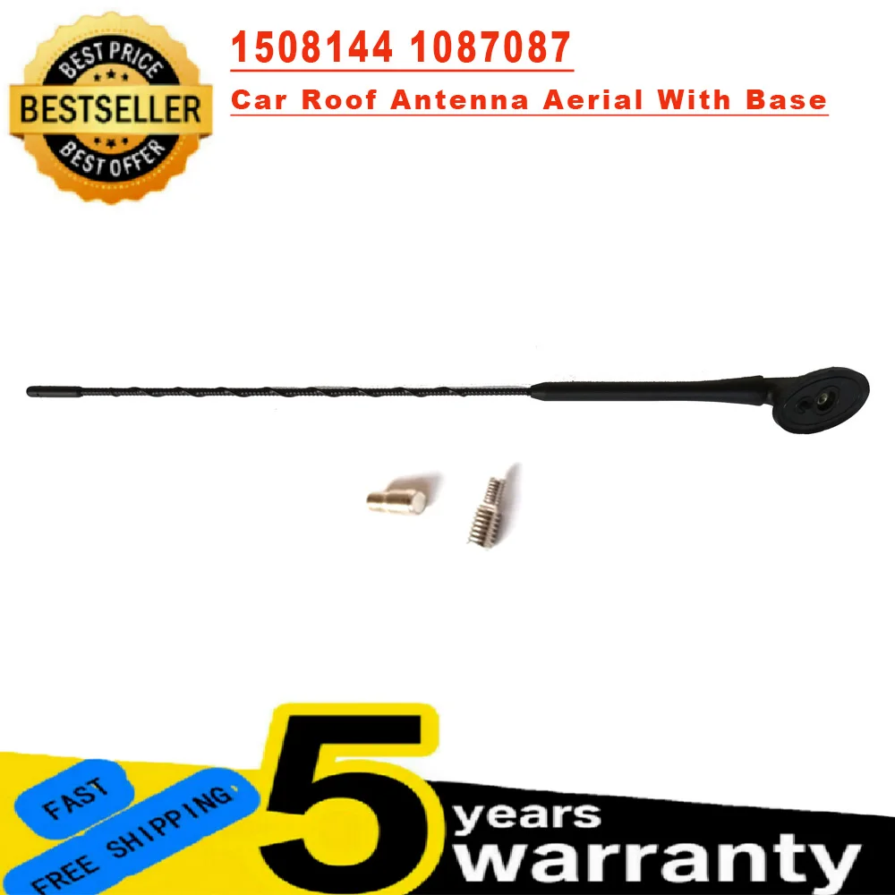 1508144 1087087 Car Roof Antenna Aerials Radio Stereo With Base For Ford/Mondeo/Focus/C-Max/Fiesta/Kuga/Transit 60.5Cm Or 46Cm
