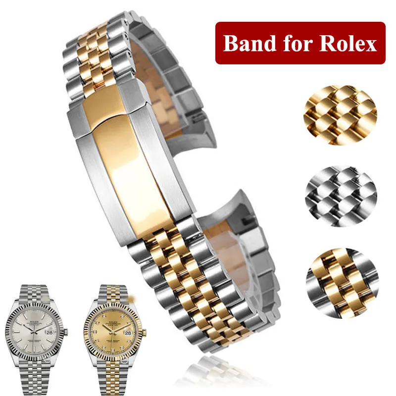 20Mm 21Mm Cinturino In Acciaio Inossidabile Per Rolex Submariner Daytona Sup Gmt Diving Water Ghost Men Luxury Watch Bracciale Chain