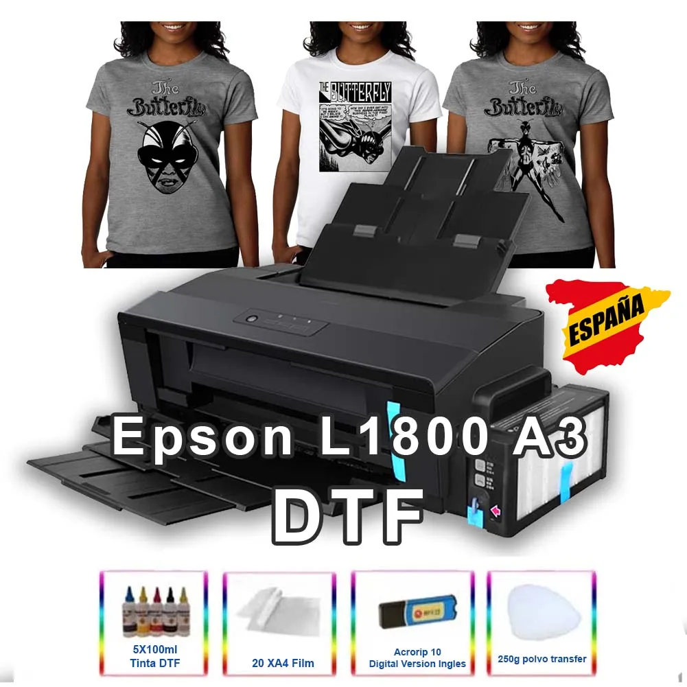 Stampante Tessile Dtf A3- Epson Et 8550-Nuovo-Kit Completo Per Intal-Dtf Ink-Film Dtf-Acrope-Powder Dtf Transfer