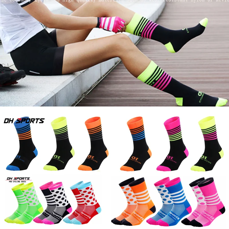 Calzini Dh Cool Da Ciclismo Calzini Da Mountain Bike Professionali Alti Sportivi Alti Calzini A Compressione Per Sport All'Aria Aperta Vendita Calzini