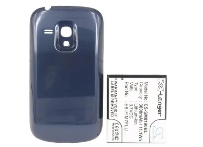 Batteria Cameron Sino 3000Mah Per Samsung Galaxy S 3 Mini S Iii Mini S3 Mini Siii Mini Gt-I8190 Eb-F1M7Flu