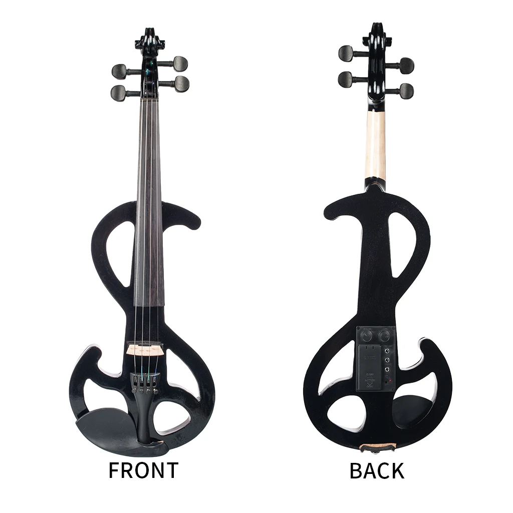 1 Set Violino 4/4 Dimensioni Violini Violini Silenziosi Con Custodia Corde Per Arco Violino Elettrico In Legno Massello Per Studenti Principianti