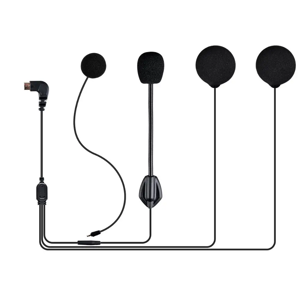 Fodsports Intercom Kit Auricolare Con Microfono Per Fx6 Motociclo Del Citofono Del Casco Auricolare Bluetooth