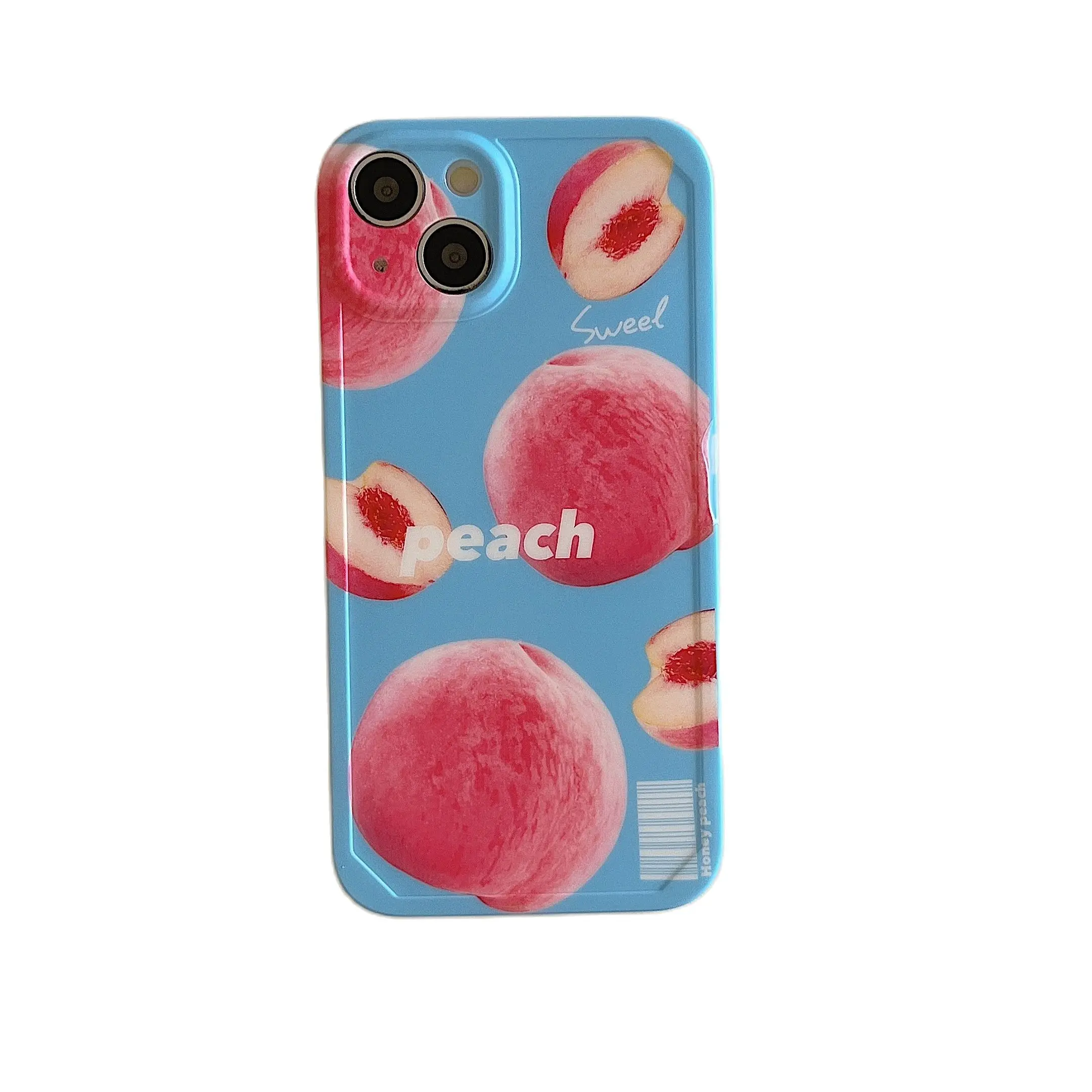 Coreano Ins Summer Vibe Juicy Peach Custodia Antiurto Rinfrescante Per Iphone 14 13 Pro Max Cover Posteriore Per 12 11 Pro Max Capa