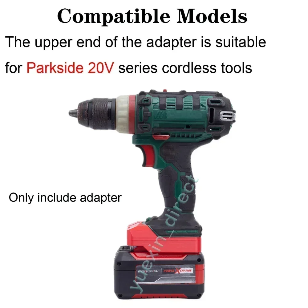 Adattatore Convertitore Batteria Per Utensili Elettrici Da Ozito 18V Al Litio A Lidl Parkside 20V (Non Includere Strumenti E Batteria)