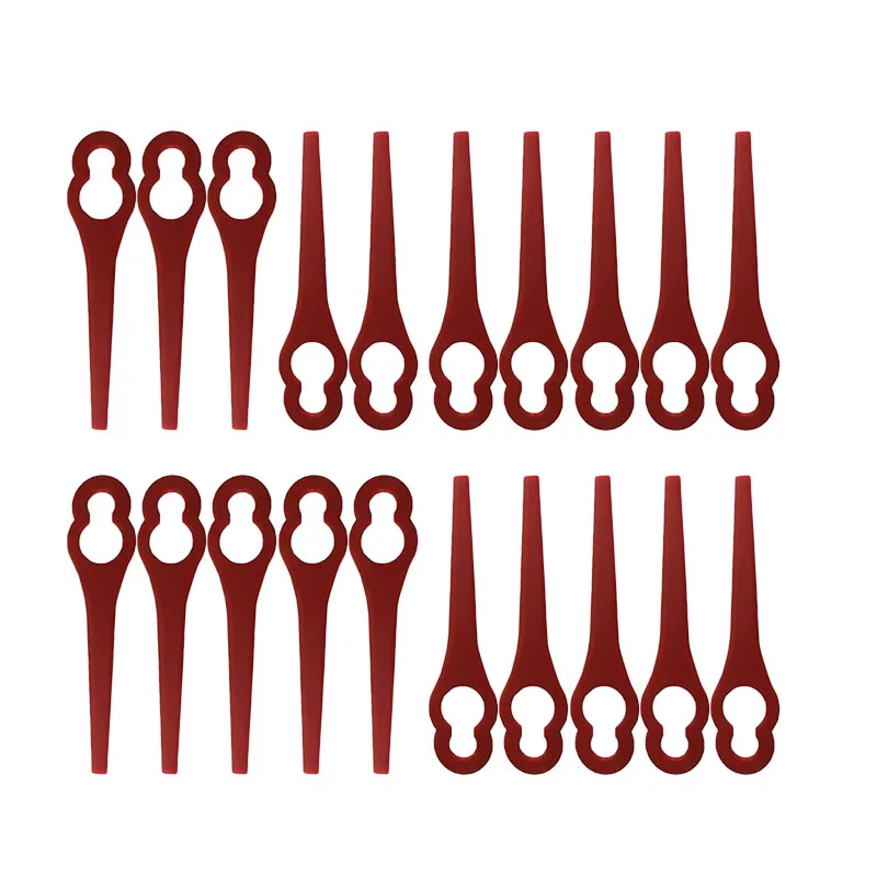 20 Pz Foglia Di Lama Di Plastica Per Parkside Cordless Tagliaerba Prta 20-Li A1 - Lidl Ian 311046 Garden Timmer Tool Parts Attrezzo Da Giardino