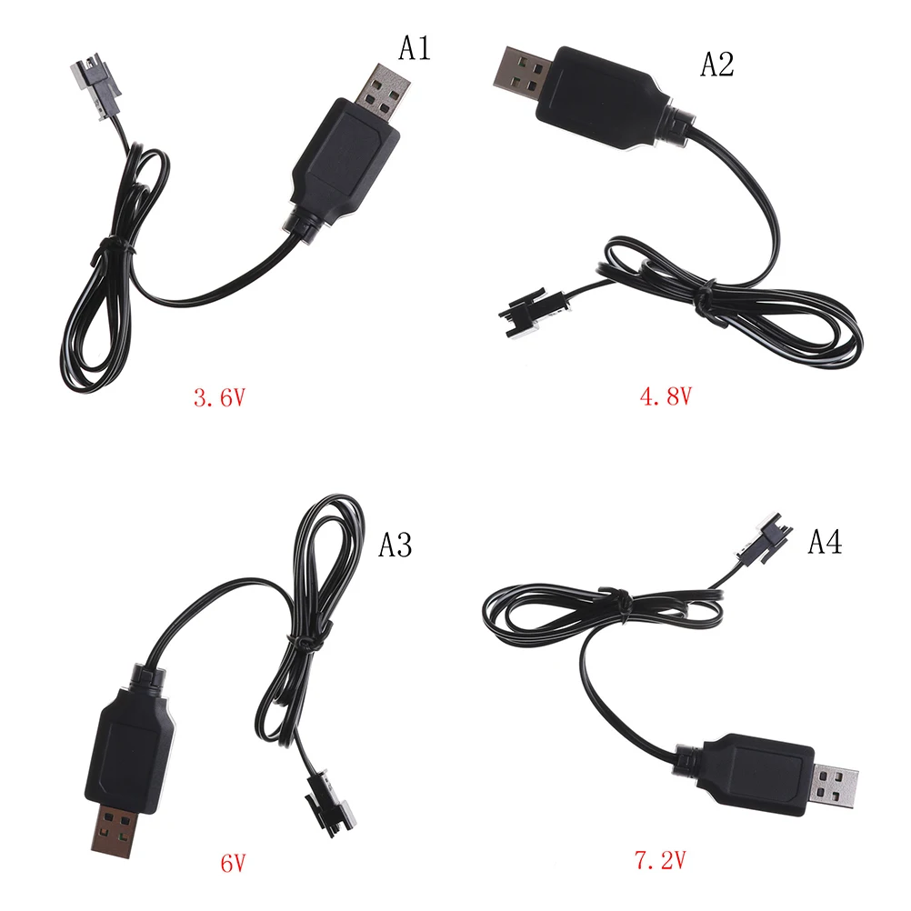 Cavo Adattatore Per Caricabatterie Usb Nero 3.6V 4.8V 6V 7.2V Universale Per Elicottero Sky Viper Drone