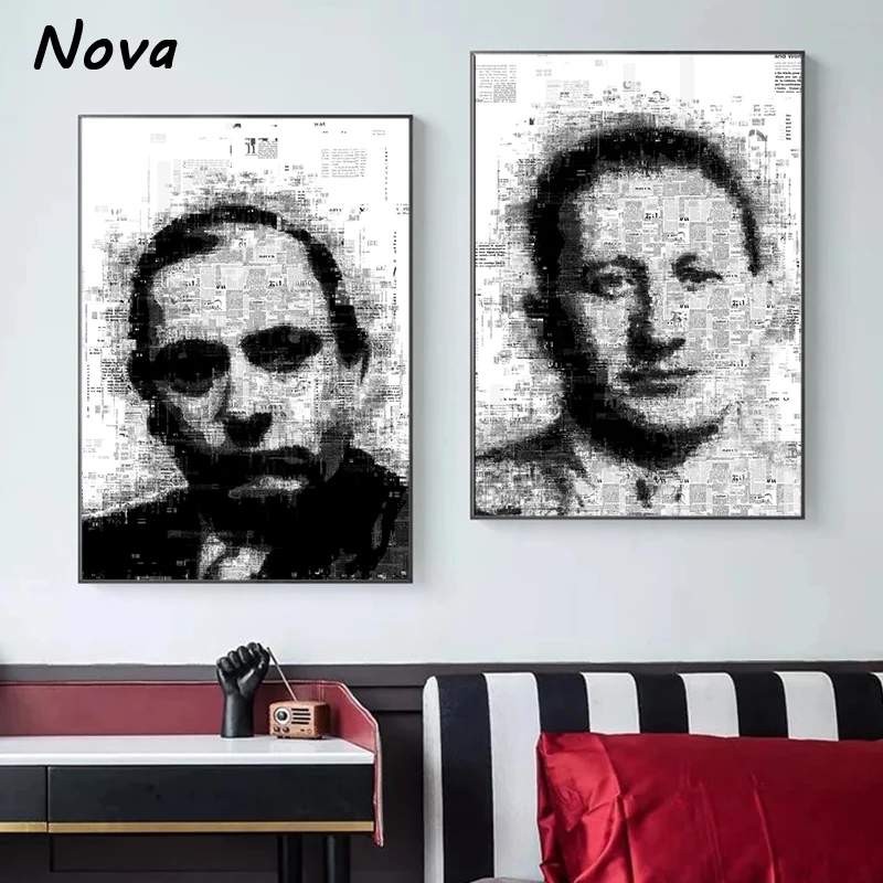 Maestro Italiano Del Retro Futurismo Design Joe Colombo Figura Ritratto Digitale Su Tela Pittura Wall Art Estetica Decorazione Della Stanza