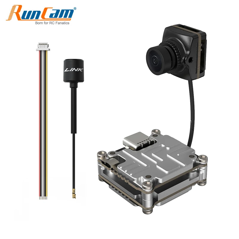 Runcam Link Falcon Nano Hd Digital Fpv Kit Fotocamera 1280*720 @ 120Fps Sistema 4:3 5.8Ghz Con Antenna Ipex Per Occhiali Dji V2 Vista