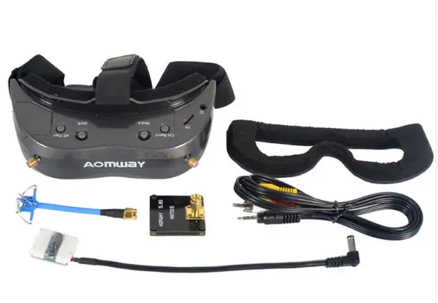 Aomway Commander Goggles V2 3D 5.8G 64Ch 1080P 800 X600 Svga Fpv Supporto Per Cuffie Video Hdmi Dvr Fov 45 Per Modello Rc