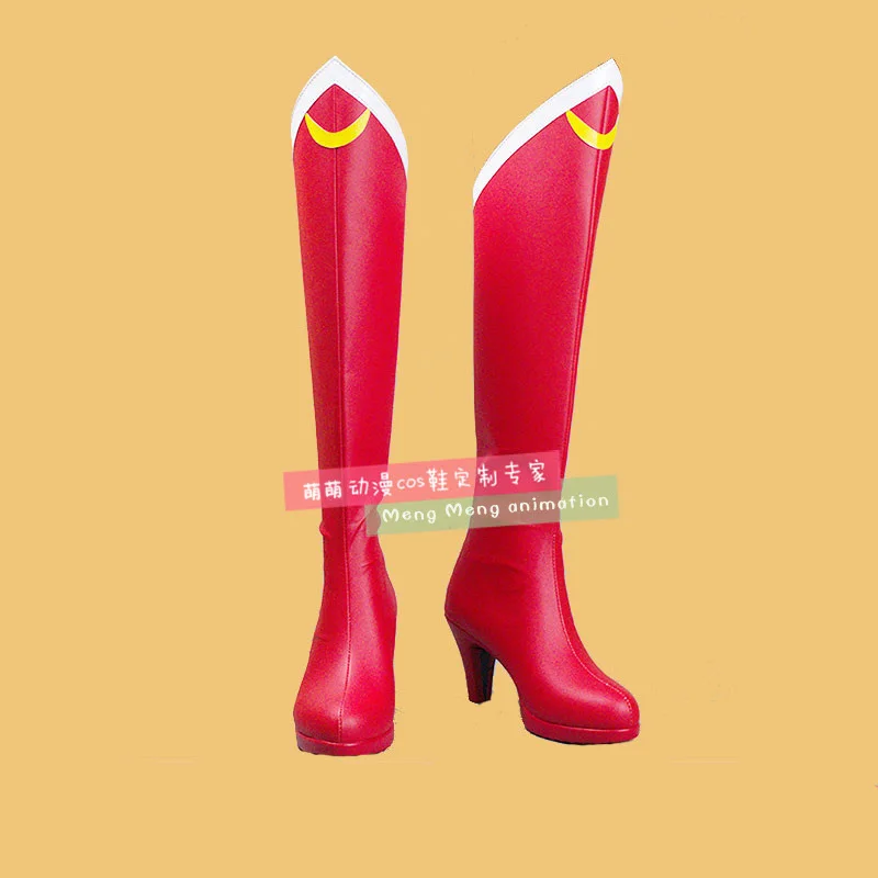 Anime Giapponesi Sailor Moon Red Boots Sailormoon Tsukino Usagi Cosplay Shoes Comic Costume Boots Large Size