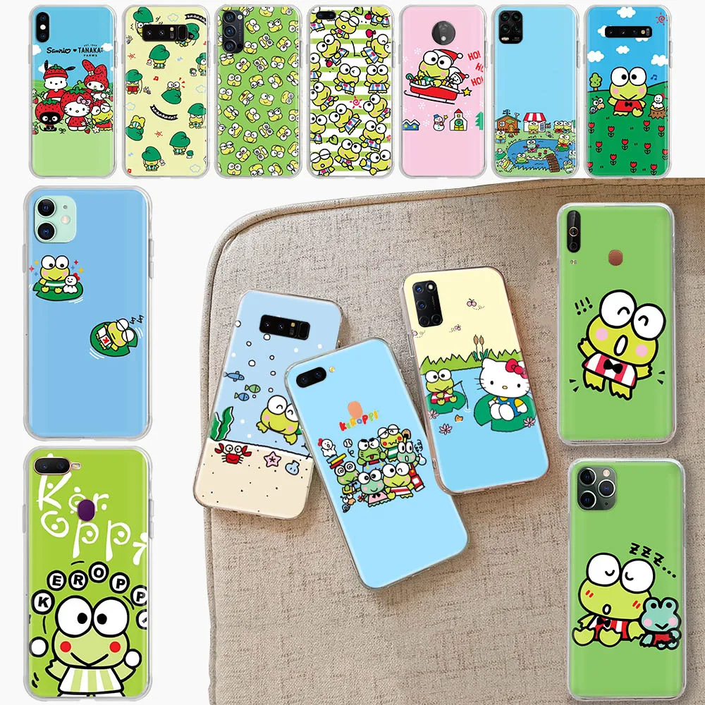 B-38 Kero Kero Keroppi Custodia In Tpu Per Lg X4 Velvet V60 Thinq V50 V40 Stylo 6 Q61 Q52 K92 5G K9 K71 K61 K62 K22 Plus K50S