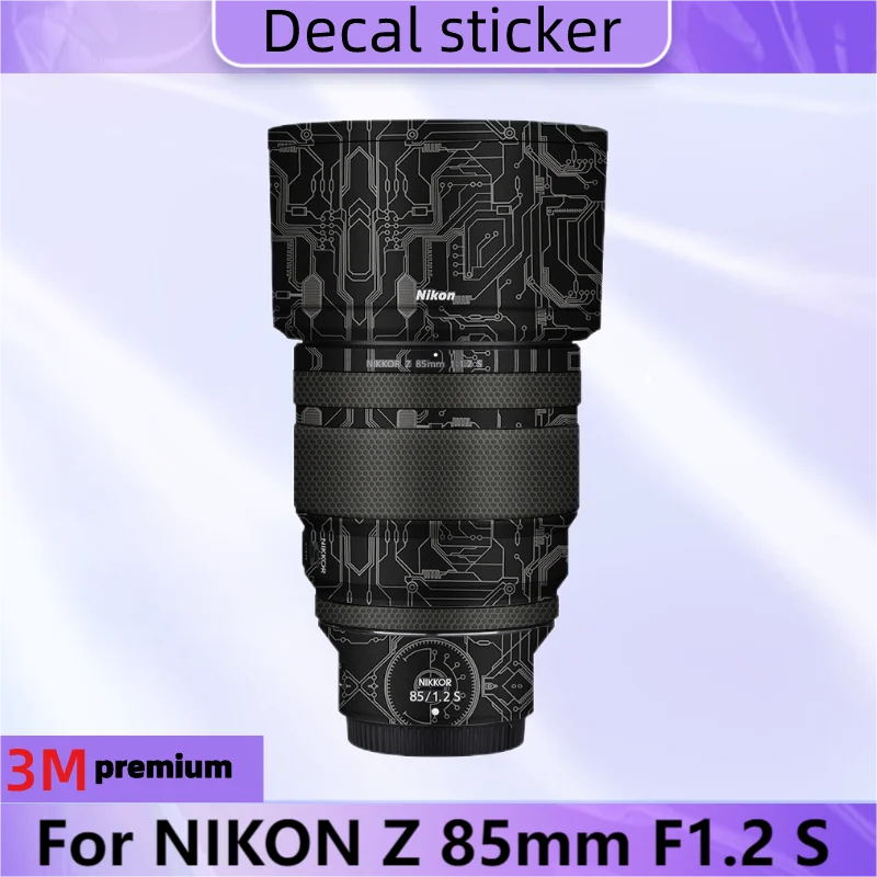 Per Nikon Z 85Mm F1.2 S Adesivo Per Lenti Decalcomania Protettiva Per La Pelle Pellicola Avvolgente In Vinile Rivestimento Protettivo Antigraffio 85 1