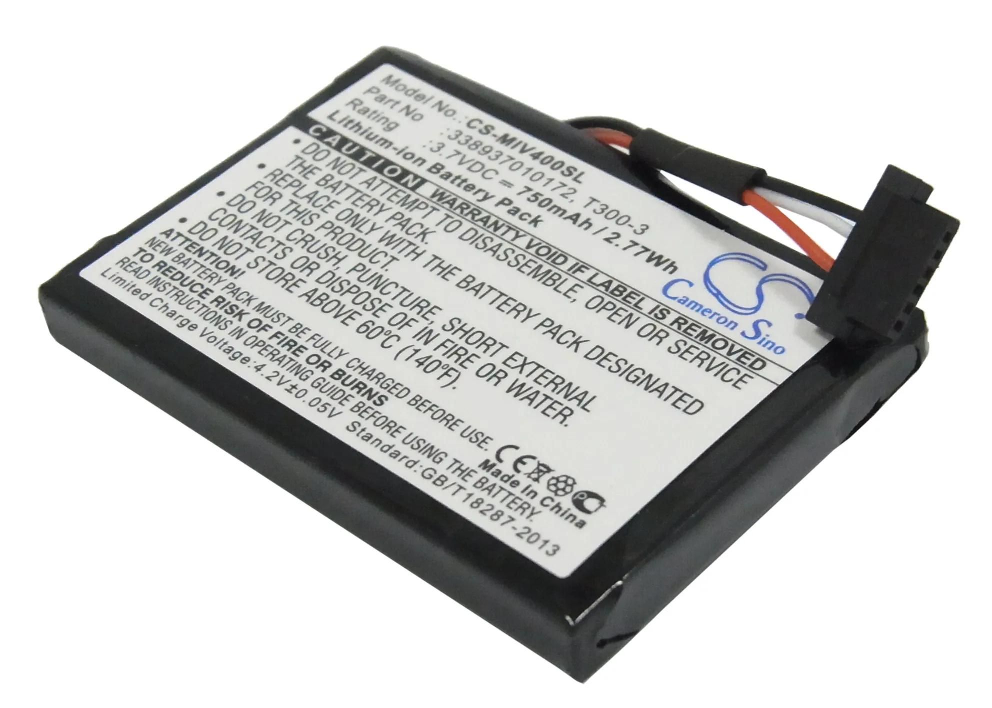 750Mah Mitac T300-3 338937010172 Batteria Per Mitac Mio Moov 510 Mio Moov 500 Mio Moov 400 Mio Moov 560 Mio Moov 405 M1100 Mio 41